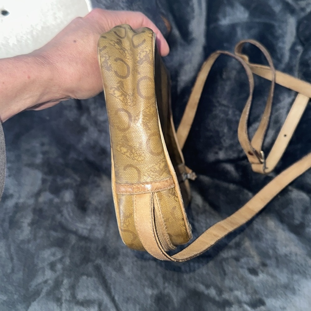 Celine coated canvas vintage tan and brown crossbody damaged strap - Picture 7 of 13